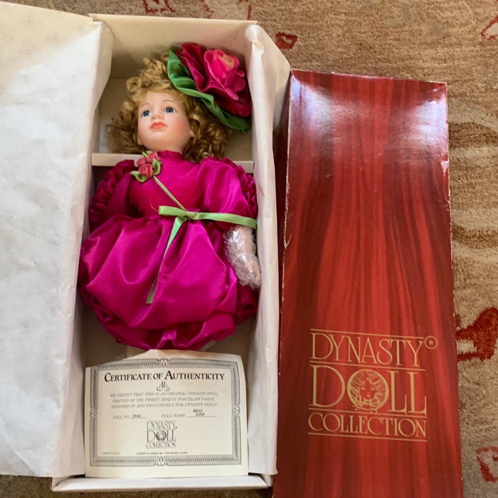 DYNASTY DOLL COLLECTION miss June in the most vibrant fuchsia dress